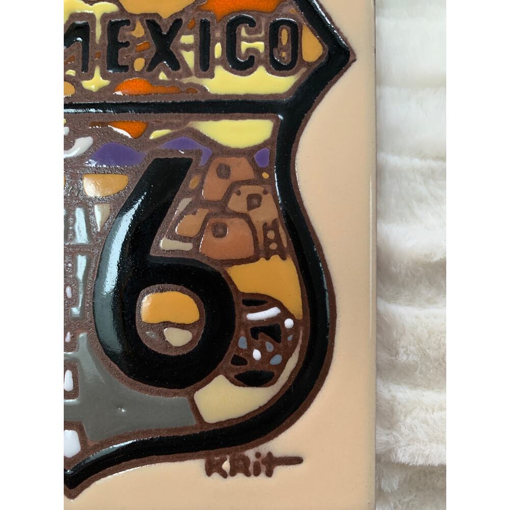 Rt. 66 Highway Sign New Mexico Trivet Wall Hanging 1999 Made in Tucson AZ - Picture 3 of 6